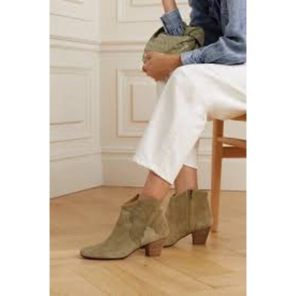 Isabel Marant Etoile Dicker Suede Leather Boots - Picture 1 of 13
